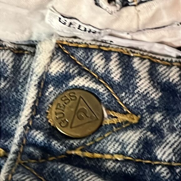 Vintage Button Fly High Waist Acid Wash Mom Jeans C16 - Picture 8 of 8